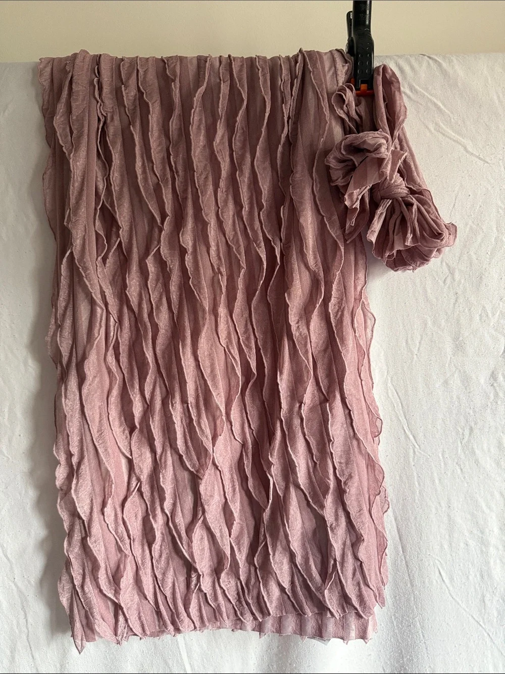 Dusty Rose Frilly Swaddle and Headband